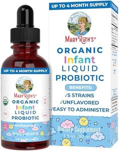 MaryRuth Organics USDA Organic Infant Liquid Probiotic Drops | Baby Essentials | Probiotics for Infants | Baby Probiotic Drops | Proprietary Probiotic Blend | Vegan | Non GMO | 125 Servings