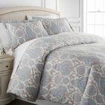 Southshore Fine Living, Inc. Boho Paisley Collection - Premium Quality, All-Season Down Alternative Easy Case, Cuddly Over-Sized 3-Piece Comforter Set, Full/Queen, Aqua