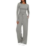 Women's Tracksuits Women Clothes Women's Casual Suit Women Loungewear Set Ladies Tracksuit Sets Long Sleve Top Wide Leg Pant Set Womens Two Piece Outfits Yoga Sets for Women 2 Piece