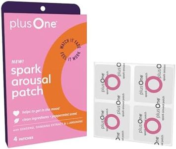 plusOne Spark Arousal Patch – Sensual Support for Women with Ginseng, L-Arginine & Ginkgo – Enhances Intimate Mood & Sensation – Easy Stick-On – 4 Count