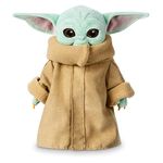 STAR WARS Disney Store Official Grogu (The Child) Plush, The Mandalorian, 11 Inches Toy Figure, Soft and Huggable Toy, Detailed Plush Sculpting with Embroidered Features,