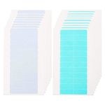 DSSY 408 Pcs Double Sided Hair Extension Tape, 10x2.36 Inch Hair Tapes Water Proof Adhesive Tape Per Bag Replacement Tape for Hair Extensions Tape(White and Blue)