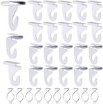 OALEN 20 Drop Ceiling Hooks for Classrooms & Offices, White Heavy Duty Ceiling Hooks for Hanging Plants & Decorations, Metal T-Bar Hooks for Suspended Drop Ceiling Tiles…