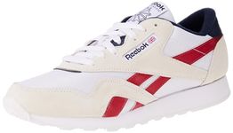 Reebok Mens Classic Nylon Sneaker, Ftwwht Flasrd Vecnav, 10 UK