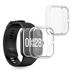 kwmobile Case Compatible with Xiaomi Redmi Watch 4 Case - 2x TPU Silicone Fitness Tracker Cover - Transparent