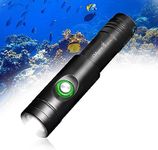 [492ft Underwater Diving]Diving Torch Odepro WD12 Scuba Diving Flashlight 1050 Lumens Dive Torches Rechargeable LED Light Waterproof Underwater 100M Diving Lamp for Snorkeling Caving Diving