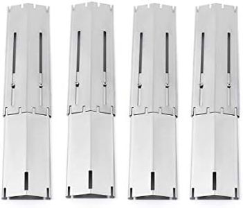 LOKHING (4-Pack Ricambio Universale Regolabile da 29,8 cm Fino a 53,3 cm Heat Plate Shield, Calore Tenda, Flavorizer Bar, bruciatore Cover, Flame tamer per Grill a Gas, Resistente, in Acciaio Inox