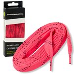 Winnwell Waxed Hockey Skate Laces - Ice Hockey & Roller Blade Skates Laces, Multiple Lace (Neon Pink/Navy, 96")