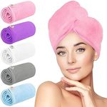 HOMERHYME Hair Towel Wrap, 5 Pack Q