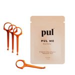 Clear Aligner Removal PUL Tool for Removable Braces & Trays By The Pultool | Compatible with Removable Braces, Aligners, Retainers, & Dentures | Hygienic, Durable, Compact (4 Pack, Orange)