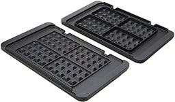 De'Longhi MultiGrill Accessory Set of 2 Waffle Plates DLSK151, Compatible With MultiGrill Models CGH1012D and CGH1112DP, Black