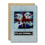 Oasis birthday card "It's your birthday' 7" x 5" high quality 300gsm card w/env inside 'Whatever' boyfriend girlfriend wife husband partner