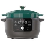 Instant Electric Round Dutch Oven, 6-Quart 1500W, From the Makers of Instant Pot, 5-in-1: Braise, Slow Cook, Sear/Sauté, Cooking Pan, Food Warmer, Enameled Cast Iron, Included Recipe Book, Green