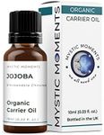 Mystic Moments | Organic Jojoba Carrier Oil 10ml - Pure & Natural Oil Perfect For Hair, Face, Nails, Aromatherapy, Massage and Oil Dilution Vegan GMO Free