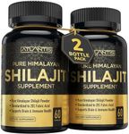 Atlantis Nutrition Himalayan Shilajit Capsules Formulated with 20% Fulvic Acid | 10:1 Extract Providing 10,000mg D.H.E. | USA Made | Himalayan Shilajit Supplement for Men & Women | 120 Capsules