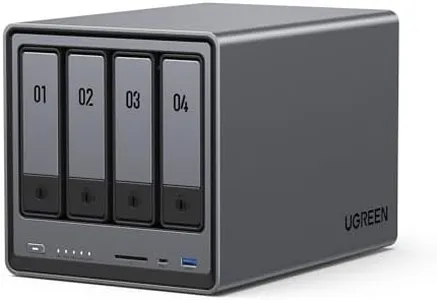 UGREEN NASync DXP4800 4-Bay Desktop NAS, Intel N100 Quad-core CPU, 8GB DDR5 RAM, 32G eMMC, 2 * 2.5GbE, 2 * M.2 NVMe Slots, 4K HDMI, Network Attached Storage (Diskless)