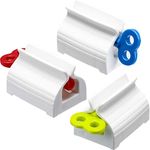 Whitecloud TRANSFORMING HOMES Plastic Rolling Tube Squeezer Holder Toothpaste Dispenser F 34288-5 (Pack of 3), Multi-coloured