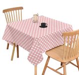 Oasis Home Collection Cotton Print Square Table Cloth - Pink Heart - 2 Seater (Pack Of 1)