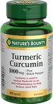 Nature's Bounty Turmeric Curcumin Plus Black Pepper, Multi-coloured, 45 Capsules