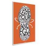 ArtinKart Poster-Footwear Outside Quote Funny Poster Motivational for Home Door Room and Office (Paper, 12x18 inch, Multicolor, Unframed)