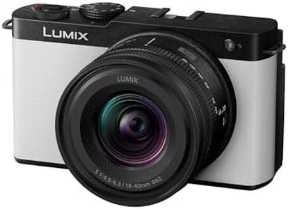 Panasonic Lumix DC-S9NE Full Frame Mirrorless S9 Open Gate Vlogging Camera in White, 24.2MP, 6K /4K Video, 779 Point PDAF, Image Stabilisation, Free-Angle Screen, WiFi, with S-R1840E 18-40mm S lens