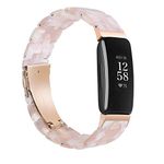 Wongeto Replacement Strap Compatible with Fitbit Inspire 2 Strap/Inspire Strap/Inspire HR Strap,Women Girls Resin Band Wristband for Fitbit Inspire Fitness Tracker (Pink Flower)