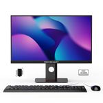 All-in-one PC 23.8 Inch Screen Height Adjustable Desktop Computer 8GB RAM,512GB SSD Core i7-4785T,4 Cores 8 Threads Support Dual Band Wifi,Bluetooth 4.2 Wired Mouse and Keyboard Black