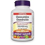 Webber Naturals Glucosamine Chondroitin, Double Strength, 144 Capsules, Helps Relieve Joint Pain Associated with Osteoarthritis