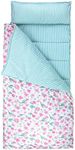 Hi Sprout Soft Toddlers Nap Mat with Removable Pillow and Soft Blanket, Lightweight Daycare Preschool Kindergarten Sleeping Bag, Travel Slumber for Kids Girls Boys (Pink Flowers)