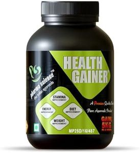 Pharma Science Ayurvedic Weight Gainer Supplement Powder for Men & Women - Increase Stamina, Muscle Mass Bulk & Overall Wellness |Health Gain | High Calories - 100gm Pack 1, 1 count, 33 servings