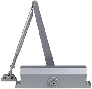 Dynasty Hardware Door Closer, Commercial Grade Size 3 Spring, Hydraulic Automatic Series 3000 Door Closer Sprayed Aluminum