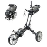 Newfly 3 Wheel Golf Push Cart Compact Semi-Auto Folding and Unfolding,Ultra Lightweight Smallest Folding Size, New-Version Scorecard Holder