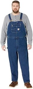 Carhartt mens Loose Fit Denim Bib Overall (Big & Tall), Darkstone, 50W x 30L