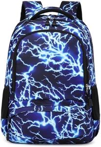 SOMBLG Zaino per ragazzi Studente Bambini Bookbags Durevole Scuola Borse Grande Heavy Duty Viaggio Impermeabile, 01-blu, L