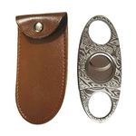 CAM2 Silver Grain Damascus Steel fits most cigars, cigar cutters, cigar cutters, double-edged scissors, cigar cutters