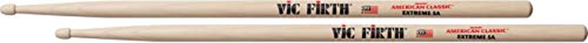 Vic Firth American Classic Series Drumsticks - Extreme 5A - American Hickory - Wood Tip