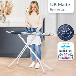 Minky Large Ironing Board – Sturdy Folding Laundry Table