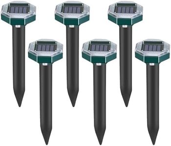 Solar Maulwurf Vertreiber, 6 Stück Mole Repellent,Wasserfester Maulwurfsvertreiber Ultraschall Maulwurfschreck zur Vertreibung von Maulwürfen, Erdhörnchen und Wühlmäusen aus Gärten und Grünanlagen