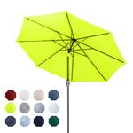 Tempera 11ft Patio Market Outdoor Table Umbrella with Auto Tilt and Crank,Large Sun Umbrella with Sturdy Pole&Fade resistant canopy,Easy to set,Apple Green