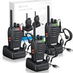 eSynic 3Pack Professional Walkie Talkies for Adults Rechargeable Walkie Talkie Long Range Radio Walky Talky for Kid Gift Support|VOX|16CH|LED Light|Clear Sound|Original Earpieces| for Work Travel etc