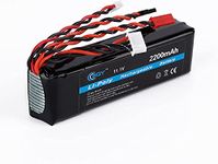 11.1V 2200mAh 8C 3S Li-Poly Li-Po RC Battery Pack for JR FUTABA Flysky FS-TH9X Transmitter