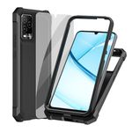 Ailiber for BLU View 5 Pro Phone Case, Tracfone BLU View 5 Pro Case with Screen Protector, Dual Layer Protection, Shockproof Corner TPU Bumper, Heavy Duty Protective Phone Cover for View 5 Pro-Black