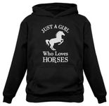 Tstars Horse Gifts Hoodies for Teen Girls Equestrian Horses Sweatshirt Hoodie Hoodie Medium Black