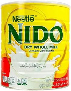 Nestle Nido Milk Powder, Imported from Holland, Specially Formulated, Fortified with Vitamins and Minerals, Easy To Prepare, over 12 months, 5.51 LBS