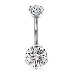 hengkaixuan G23 Titanium Belly Ring Body Piercing 14G Navel Ring 3/8 inch (10mm) Belly Button Ring