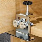 Cabinet Door Installation Positioner, Quick-Install Cabinet Door Installation Tool Mounting Jig for Most Cabinet Doors Attaching Hinges, Adjustable Stainless Door Installation Clamp