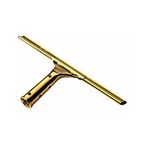 Ettore 10018 Solid Brass Window Squeegee, Yellow, 18-inch