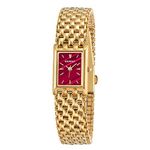 BERNY Gold Watches for Women Updated Ladies Quartz Wrist Watches Stainless Steel Band Womens Small Gold Watch Luxury Casual Fashion Bracelet Tools Included, Red, Fashion, beautiful, elegant