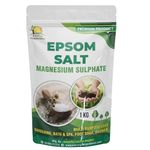 DIGITAL GARDENING Organic Epsom Salt Crystals for Bath, For Muscle Relief, Feet Soak, Relieves Aches & Pain, Gardening Plants 1Kg