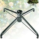 JSungo Folding Christmas Tree Stand, 16.3inch Replacement Christmas Tree Base for 4-6 Feet Artificial Tree, Metal Xmas Tree Holder Fits 0.5-1.37 Inch Tree Pole, DarkGreen